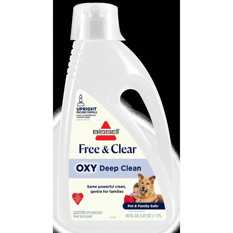 slide 9 of 10, BISSELL Free & Clear New Family Oxy Mess Rescue Upright Deep Cleaning Formula - 60oz, 60 oz