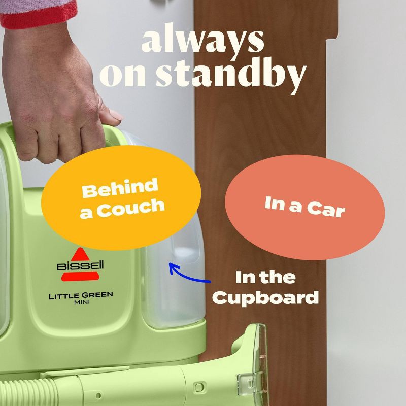 slide 4 of 9, BISSELL Little Green Mini Corded Portable Carpet Cleaner 4064T 12' 4" Cleaning Path Green, 1 ct