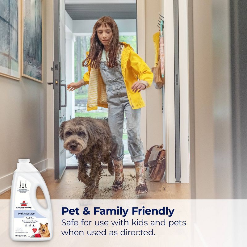 slide 4 of 7, BISSELL Free & Clear New Family Mess Rescue Multi-Surface Formula - 64oz, 64 oz