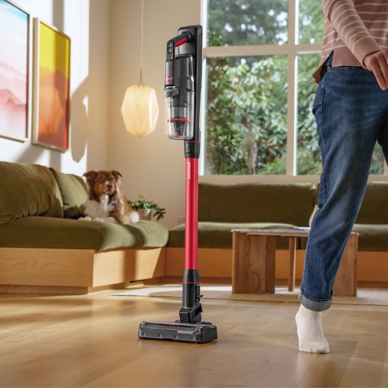 slide 3 of 7, BISSELL PowerClean FurGuard Rechargeable Cordless Pet Vacuum 4137 10.5" Cleaning Path Red, 1 ct