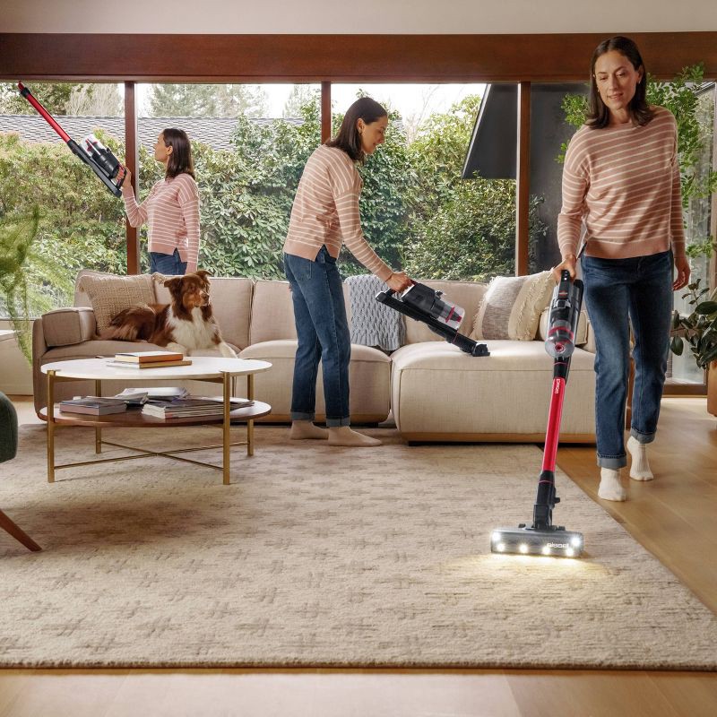 slide 4 of 7, BISSELL PowerClean FurGuard Rechargeable Cordless Pet Vacuum 4137 10.5" Cleaning Path Red, 1 ct