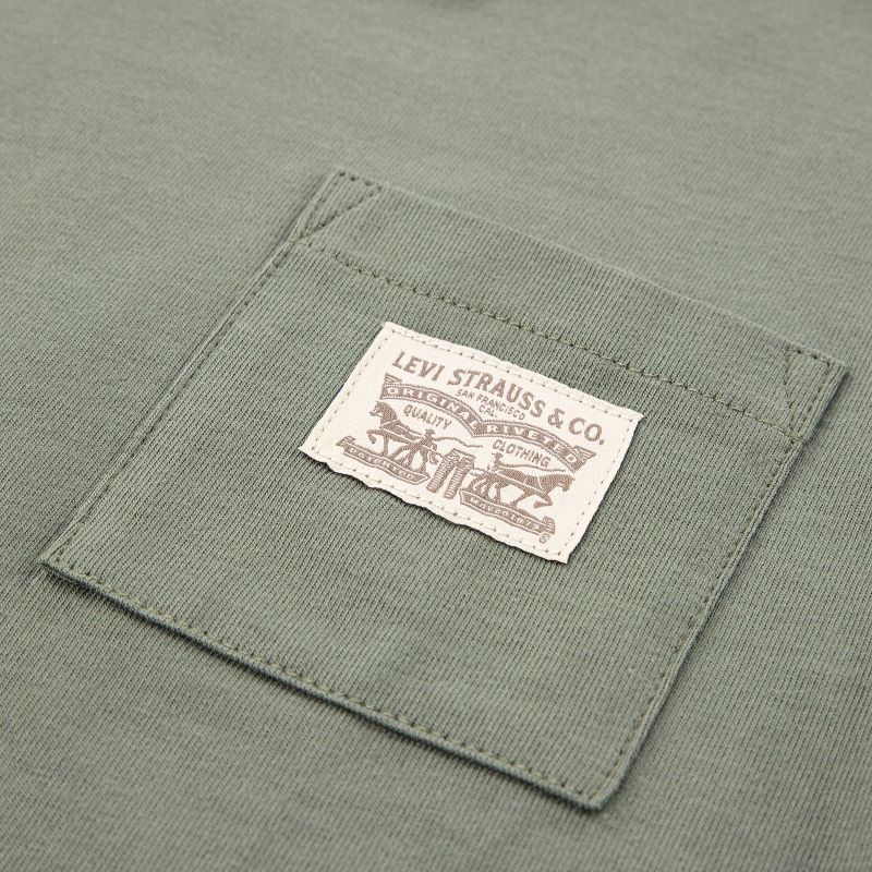 slide 4 of 4, Levi's® Boys' Short Sleeve Patch Pocket T-Shirt - Green XS, 1 ct