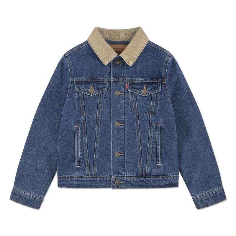 slide 4 of 5, Levi's® Boys' Lined Denim Trucker Jacket - Medium Wash S, 1 ct