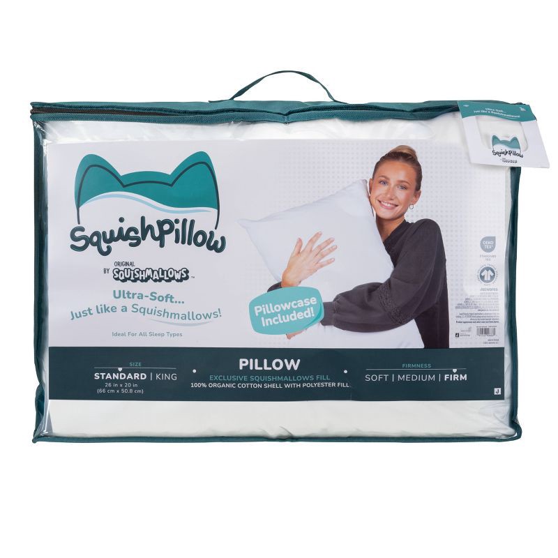 slide 11 of 11, SquishPillow by Original Squishmallows Standard Firm Bed Pillow and Ultra Soft Pillowcase Cover, 1 ct