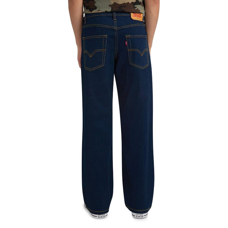 slide 2 of 4, Levi's® Boys' Loose Straight Fit Jeans - Dark Wash 12, 1 ct