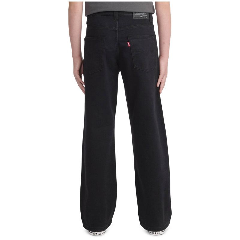 slide 3 of 4, Levi's® Boys' Loose Straight Fit Jeans - Black 8, 1 ct