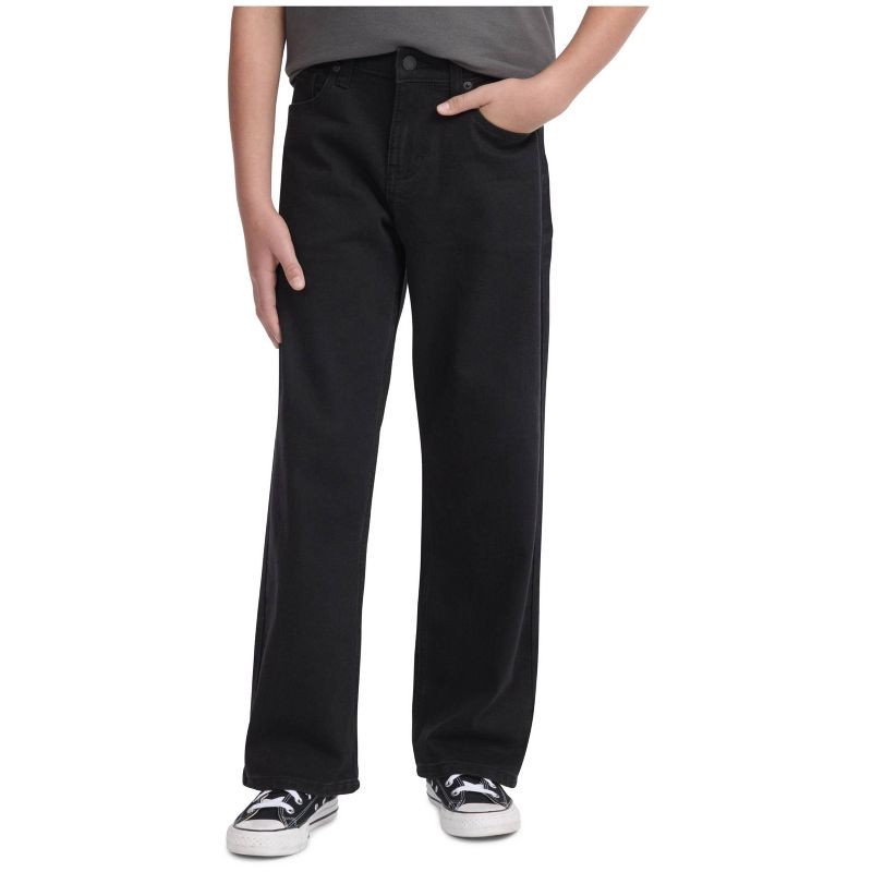 slide 4 of 4, Levi's® Boys' Loose Straight Fit Jeans - Black 8, 1 ct