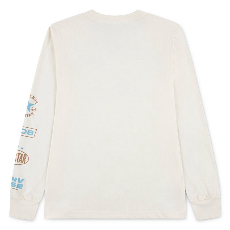 slide 5 of 5, Converse® Boys' Long Sleeve All Star Logo Graphic T-Shirt - Cream M, 1 ct