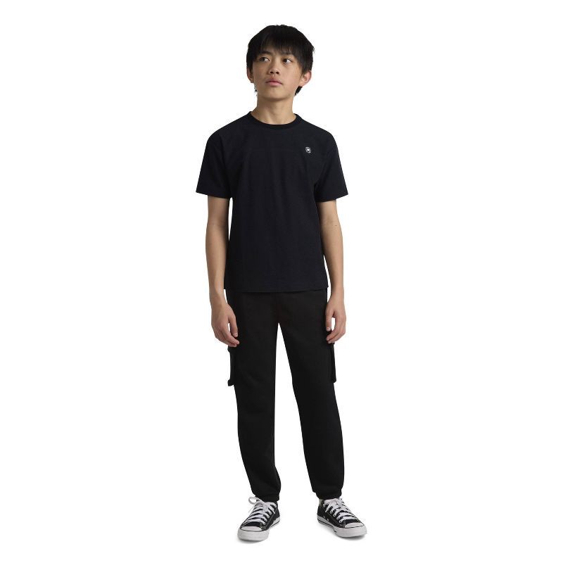 slide 3 of 3, Converse® Boys' Short Sleeve Oversized Textured T-Shirt - Black L, 1 ct