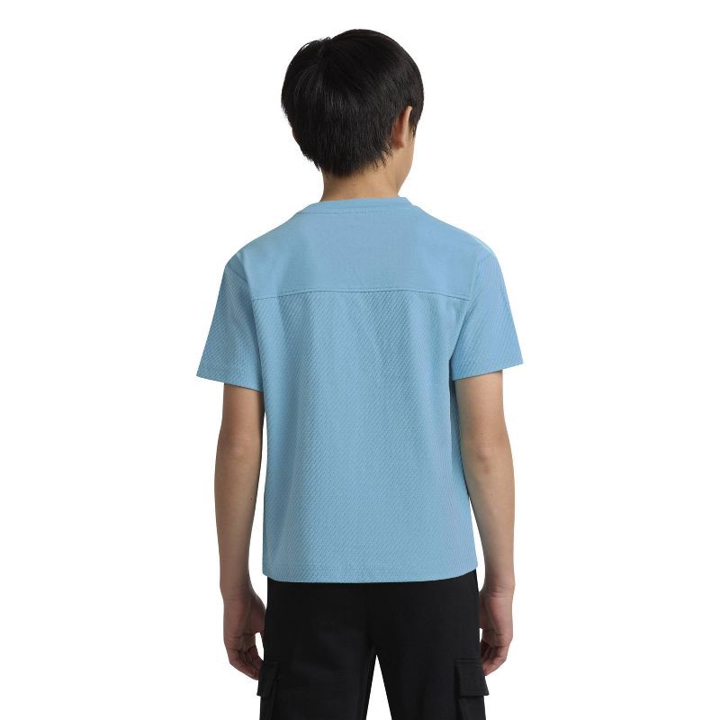 slide 2 of 3, Converse® Boys' Short Sleeve Oversized Textured T-Shirt - Blue S, 1 ct