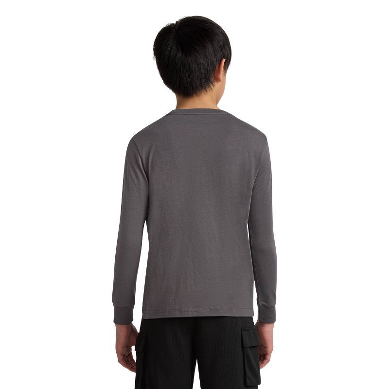 slide 3 of 5, Converse® Boys' Long Sleeve 'The Original All Star' Graphic T-Shirt - Charcoal Gray M, 1 ct