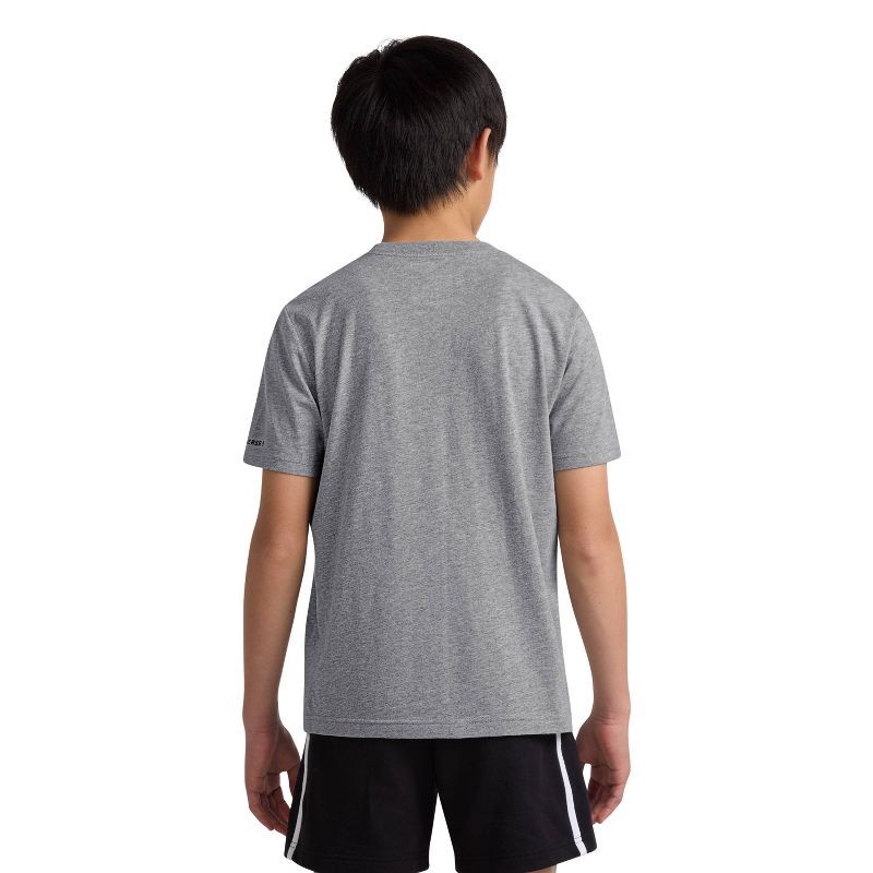 slide 2 of 3, Converse® Boys' Short Sleeve All Star Logo Graphic T-Shirt - Gray S, 1 ct