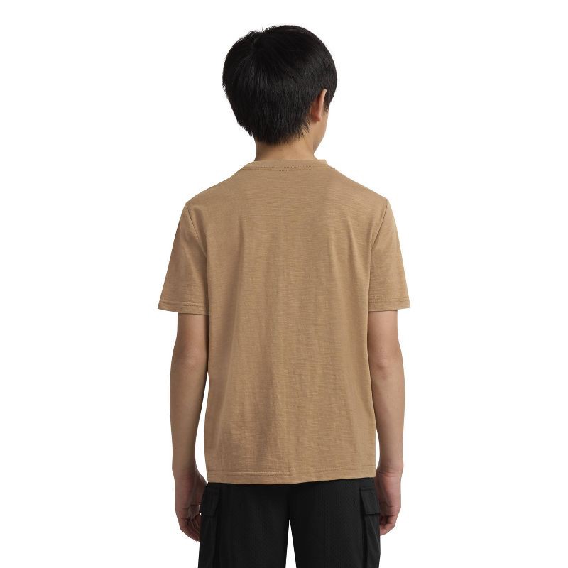 slide 3 of 5, Converse® Boys' Short Sleeve Pocket Logo T-Shirt - Tan S, 1 ct
