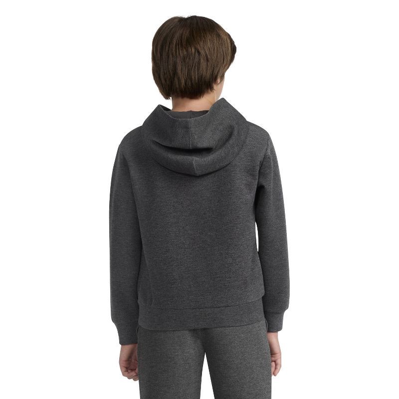 slide 2 of 5, Converse® Boys' Fleece All Star Logo Pull-Over Hooded Sweatshirt - Charcoal S, 1 ct