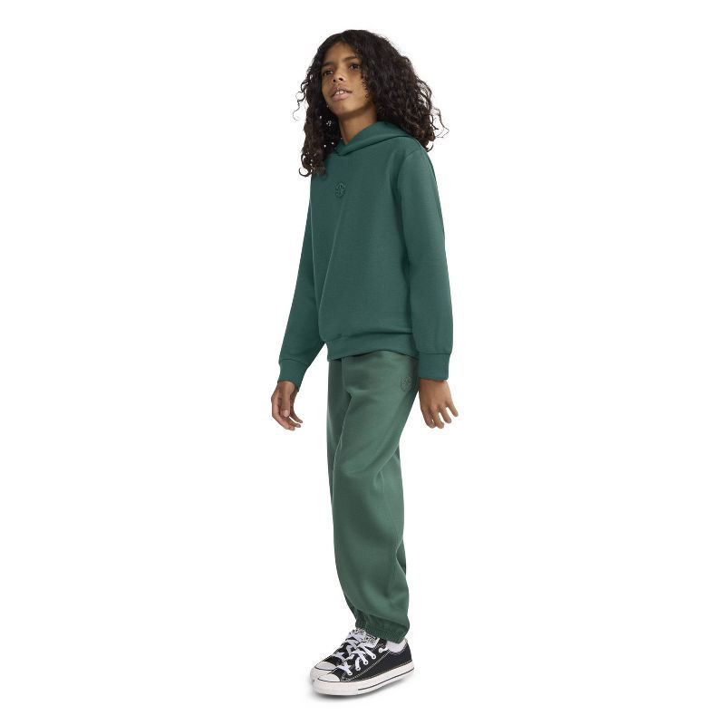 slide 3 of 5, Converse® Boys' Fleece All Star Logo Pull-Over Hooded Sweatshirt - Green XS, 1 ct