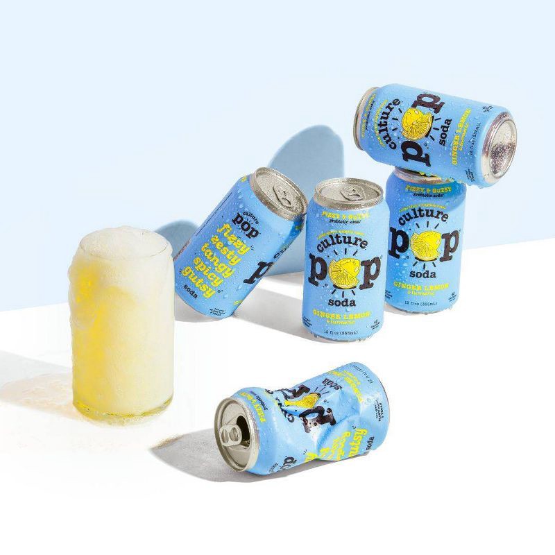 slide 3 of 4, Culture Pop Ginger Lemon Soda - 12 fl oz Can, 12 fl oz
