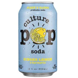 Culture Pop Ginger Lemon Soda - 12 fl oz Can