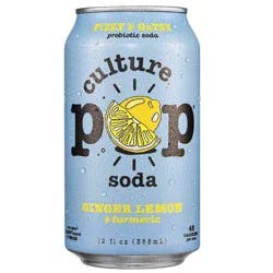 Culture Pop Ginger Lemon Soda - 12 fl oz Can