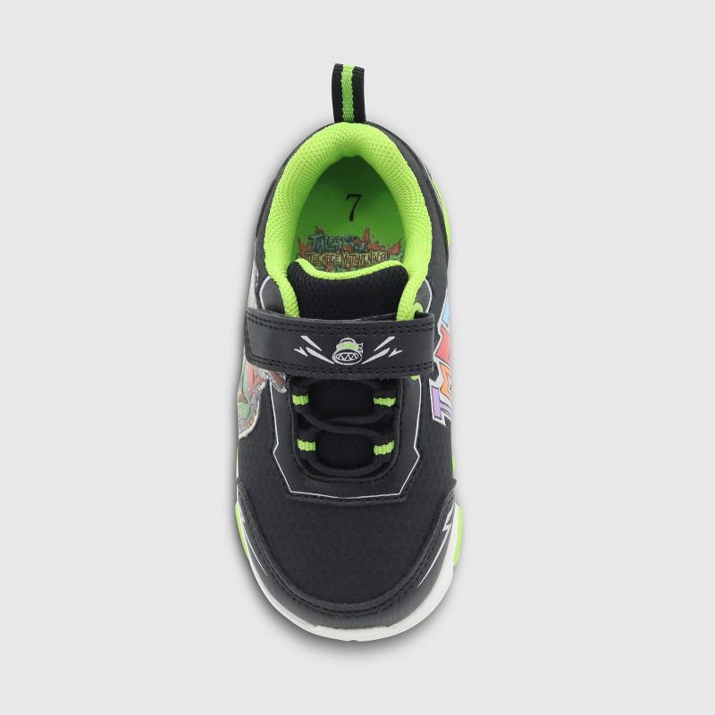 slide 3 of 7, Teenage Mutant Ninja Turtles Toddler Disney TMNT Athletic Sneakers - Black 10T, 1 ct