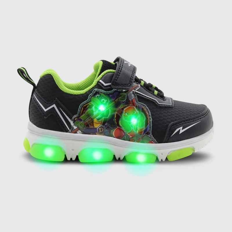 slide 6 of 7, Teenage Mutant Ninja Turtles Toddler Disney TMNT Athletic Sneakers - Black 11T, 1 ct