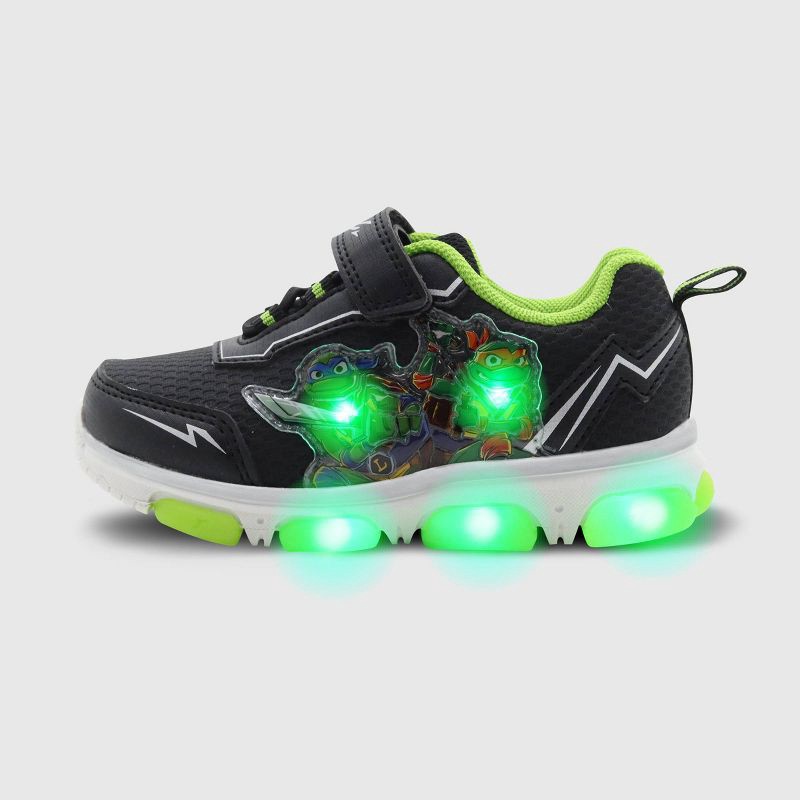 slide 7 of 7, Teenage Mutant Ninja Turtles Toddler Disney TMNT Athletic Sneakers - Black 11T, 1 ct