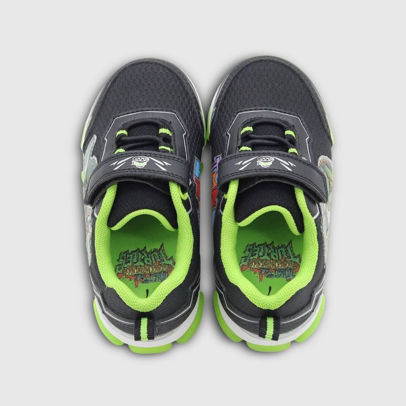 slide 5 of 7, Teenage Mutant Ninja Turtles Toddler Disney TMNT Athletic Sneakers - Black 12T, 1 ct