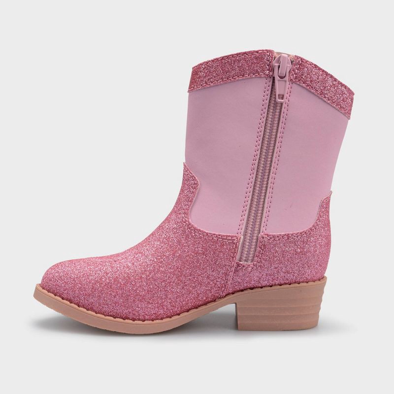 slide 2 of 5, Toddler Bluey Western Boots - Pink 11T, 1 ct