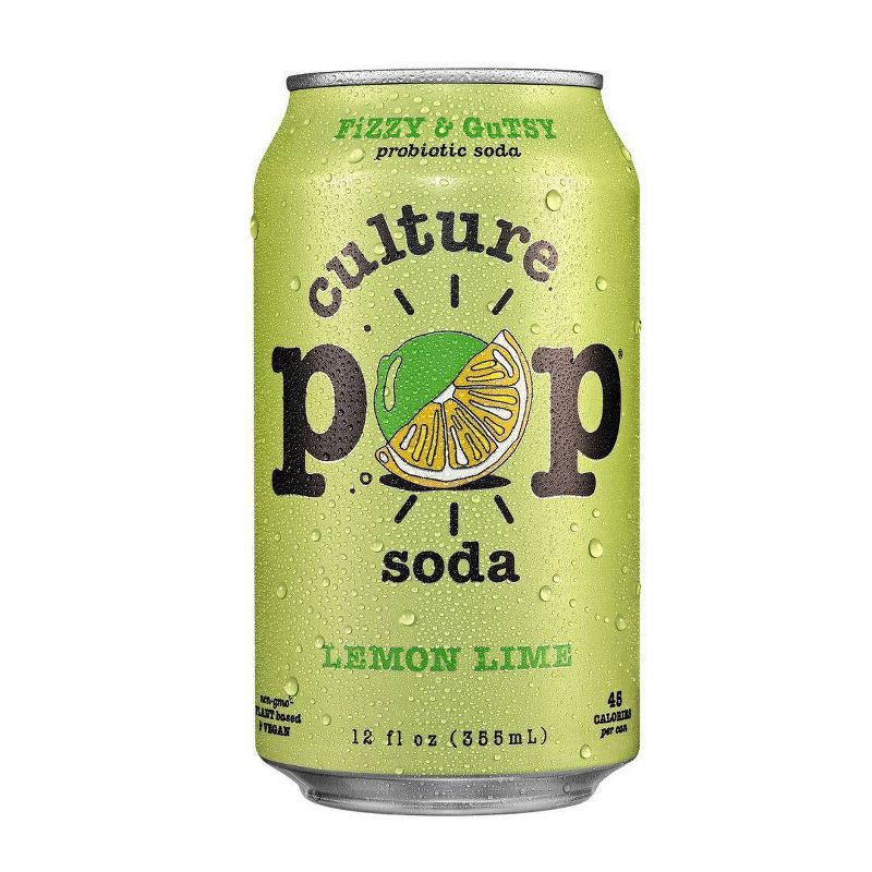slide 1 of 4, Culture Pop Lemon Lime Soda - 12 fl oz Can, 12 fl oz