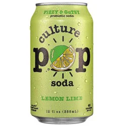 Culture Pop Lemon Lime Soda - 12 fl oz Can