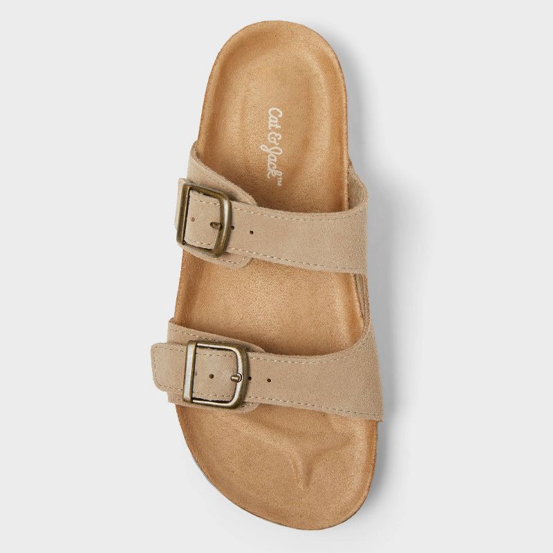 slide 3 of 4, Kids Drew Footbed Sandals - Cat & Jack™ Taupe 2, 1 ct
