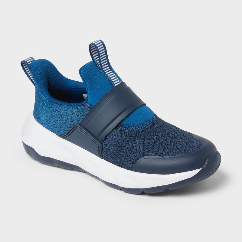 slide 1 of 4, Kids' Dillon Slip-On Performance Sneakers - All In Motion™ Navy Blue 4, 1 ct