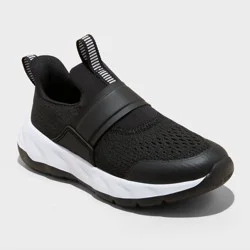 Kids' Dillon Slip-On Machine Washable Performance Sneakers - All In Motion™ Black 1