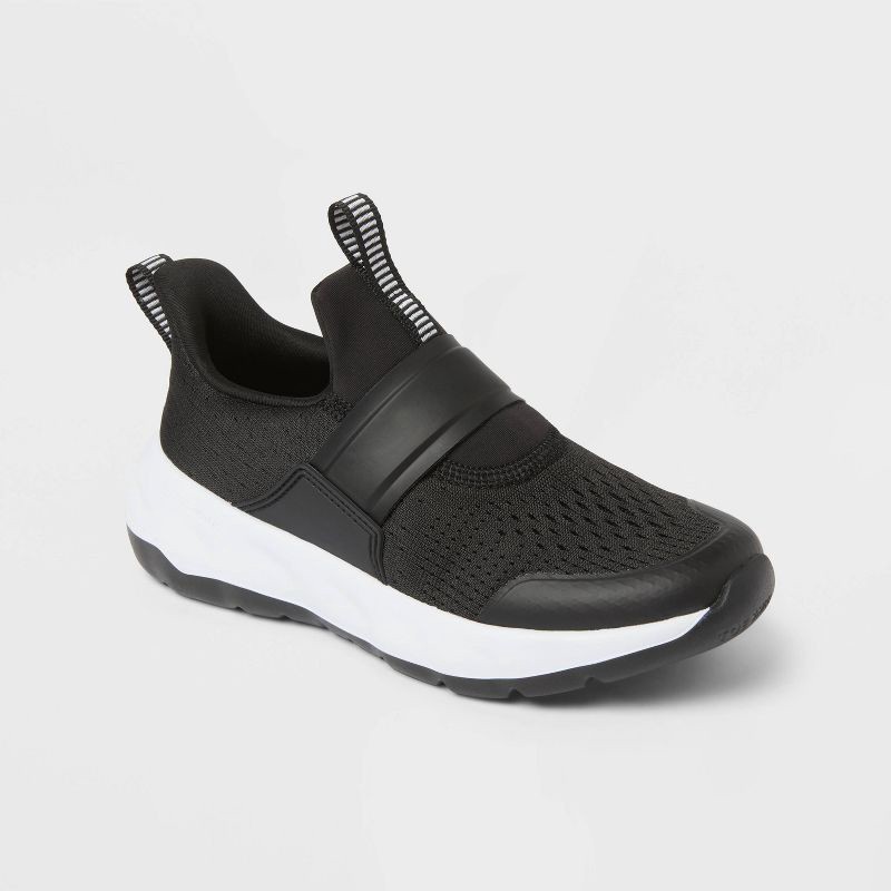 slide 1 of 4, Kids' Dillon Slip-On Performance Sneakers - All In Motion™ Black 2, 1 ct