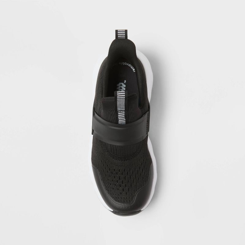 slide 3 of 4, Kids' Dillon Slip-On Machine Washable Performance Sneakers - All In Motion™ Black 4, 1 ct