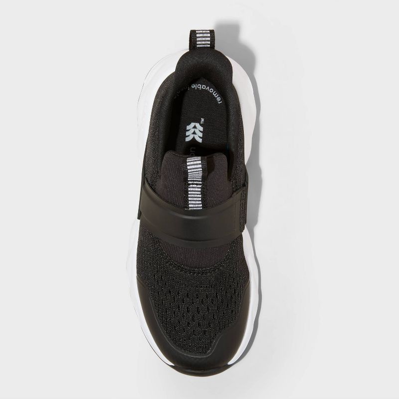 slide 3 of 4, Kids' Dillon Slip-On Machine Washable Performance Sneakers - All In Motion™ Black 5, 1 ct