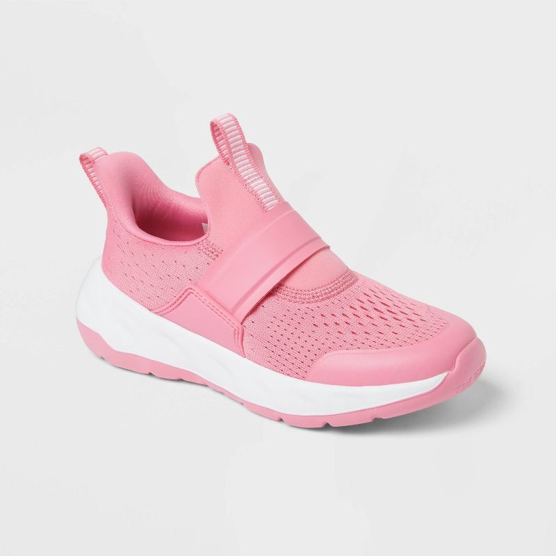 slide 1 of 4, Kids' Dillon Slip-On Machine Washable Performance Sneakers - All In Motion™ Pink 4, 1 ct