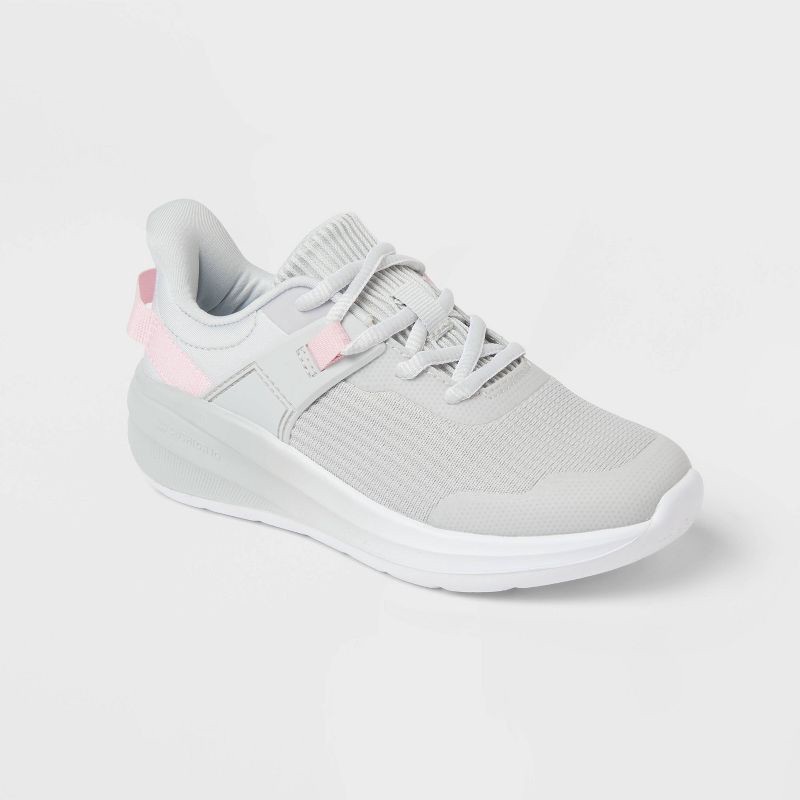 slide 1 of 4, Kids' Ira Lace-Up Performance Sneakers - All In Motion™ Gray 3, 1 ct
