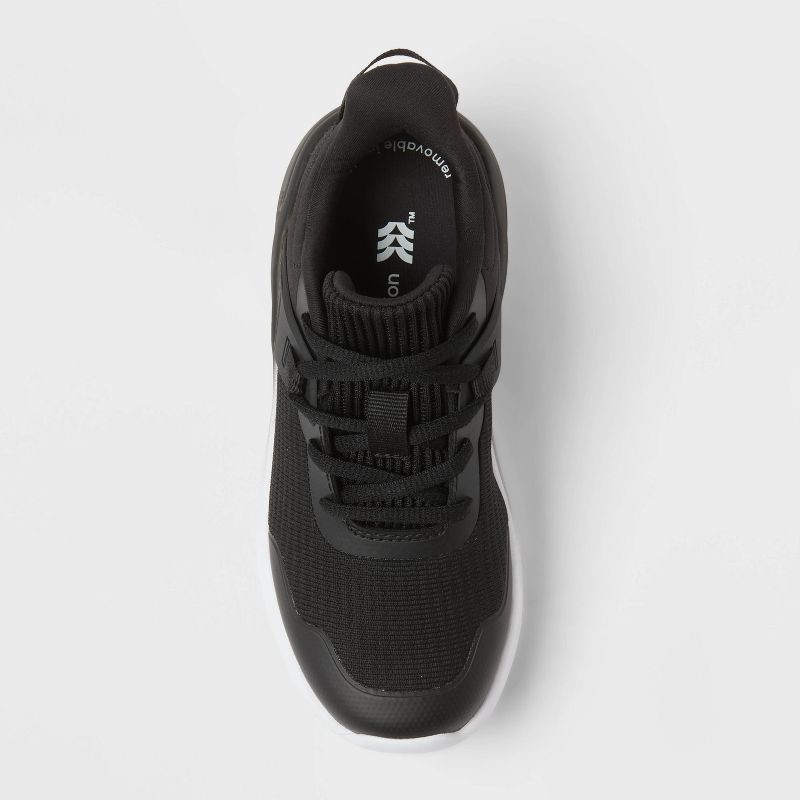 slide 3 of 4, Kids' Ira Lace-Up Machine Washable Performance Sneakers - All In Motion™ Black 1, 1 ct