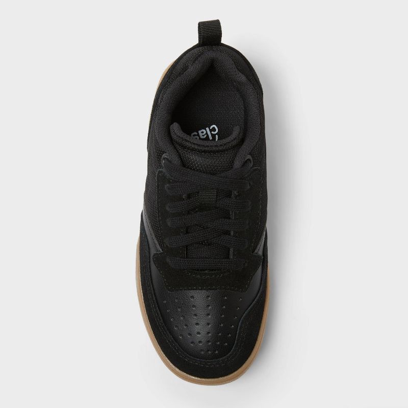 slide 3 of 4, Kids' Jared Skate Sneakers - art class™ Black 5: Lace Up, Non Marking Sole, Low Top, Closed Round Toe, Medium Width, 1 ct