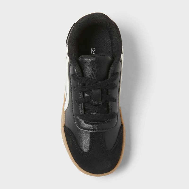 slide 3 of 4, Boys' Boston Lace Up Court Sneakers - Cat & Jack™ Black 5, 1 ct