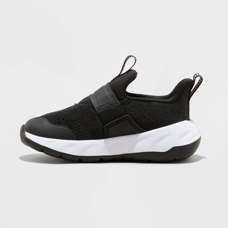 slide 2 of 4, Toddler Dannie Slip-On Machine Washable Performance Sneakers Sneakers - All In Motion™ Black 7T, 1 ct