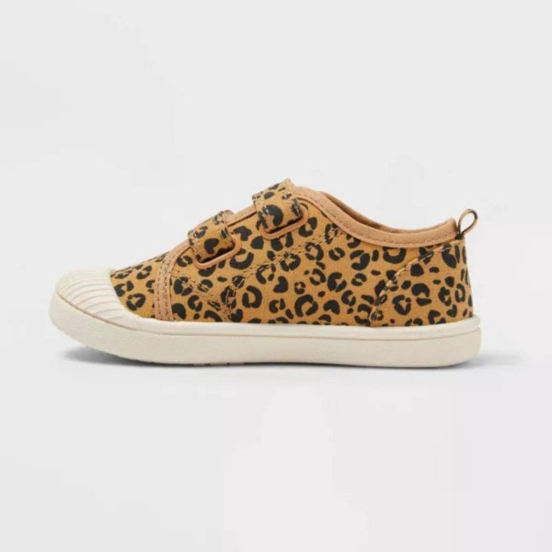 slide 2 of 3, Toddler Parker Hook and Loop Closure Leopard Printed Sneakers - Cat & Jack™ Brown 5T, 1 ct