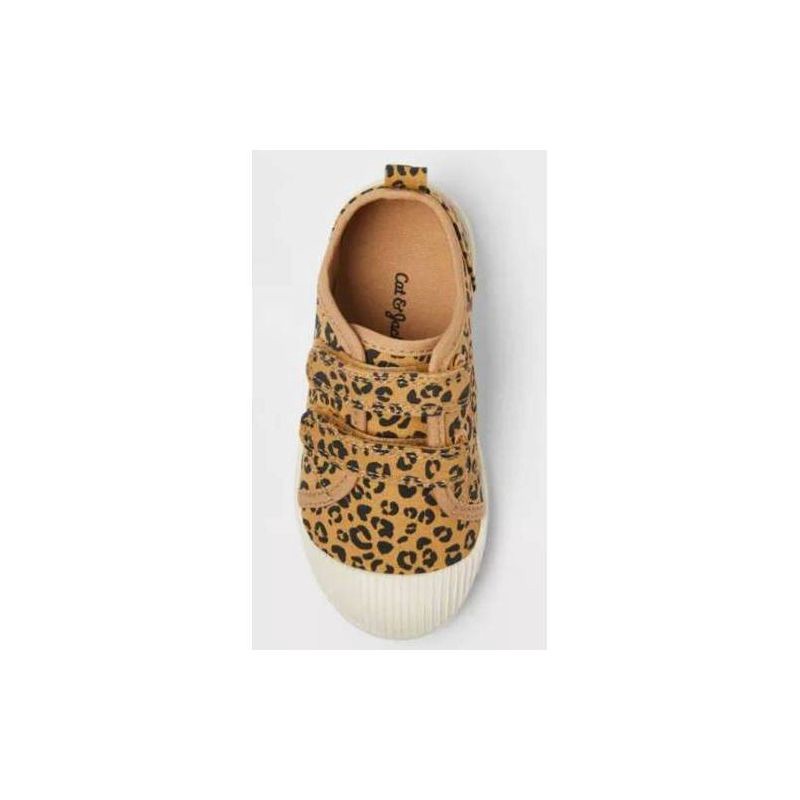 slide 3 of 3, Toddler Parker Hook and Loop Closure Leopard Printed Sneakers - Cat & Jack™ Brown 7T, 1 ct