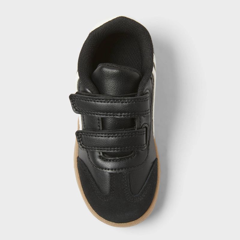 slide 3 of 4, Toddler Dakota Retro Hook and Loop Closure Court Sneakers - Cat & Jack™ Black 7T, 1 ct
