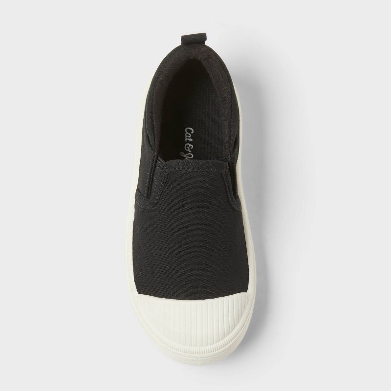 slide 3 of 4, Toddler Morgan Slip-On Sneakers - Cat & Jack™ Black 10T, 1 ct