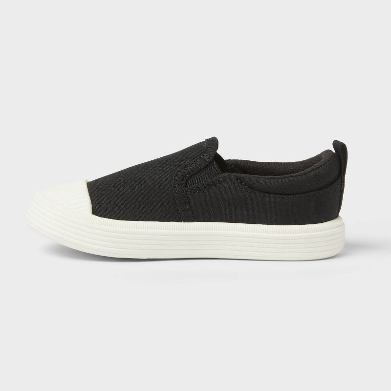 slide 2 of 4, Toddler Morgan Slip-On Sneakers - Cat & Jack™ Black 12T, 1 ct
