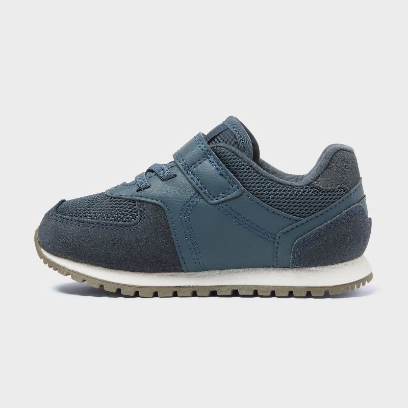 slide 2 of 4, Toddler Boys' Samson Retro Hook and Loop Closure Sneakers - Cat & Jack™ Navy Blue 5T, 1 ct