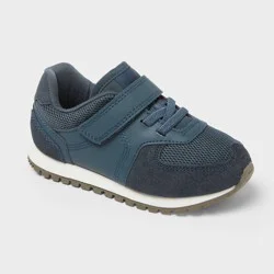 Toddler Boys' Samson Retro Hook and Loop Closure Sneakers - Cat & Jack™ Navy Blue 10T