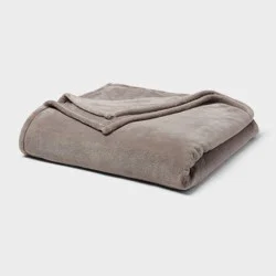 Full/Queen Ultra Plush Blanket Gray - Threshold™