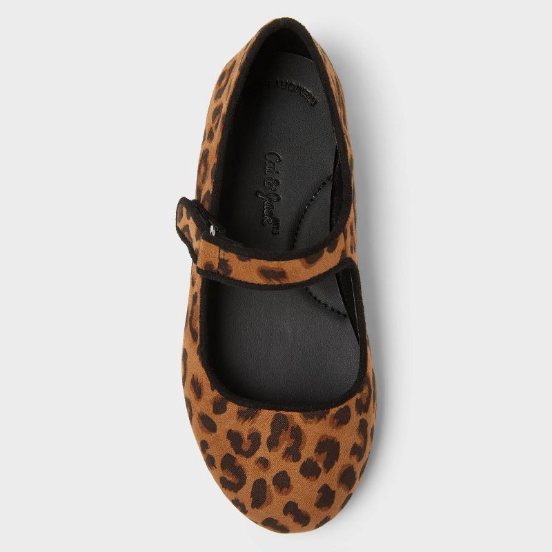 slide 3 of 4, Toddler Addy Ballet Flats - Cat & Jack™ Tan 12T: Adjustable Hook and Loop Strap, Closed Round Toe, Medium Width, 1 ct